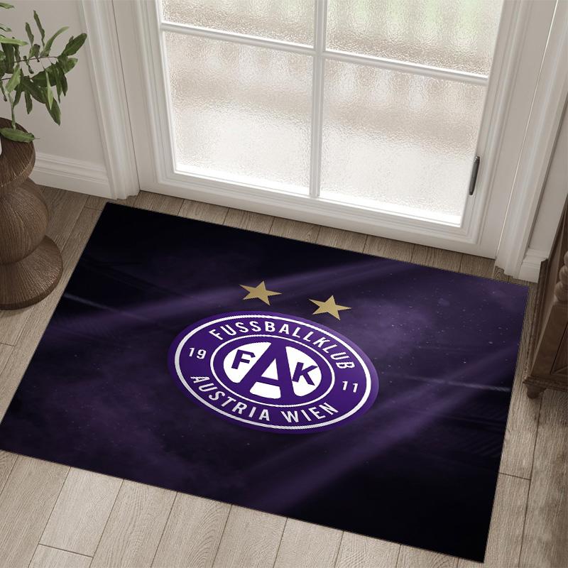 Austria Wien FC Design Crystal Velvet Carpet Cozy Non?Slip Printed Rug For Bedroom Living Room Entrance