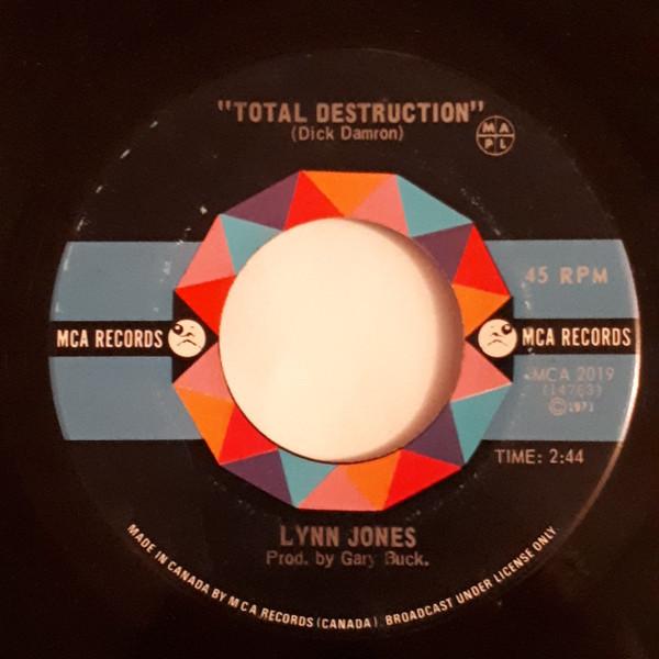 

7inch Record LYNN JONES - Total Destruction MCA2019 MCA Records 1971 Canada Folk Used