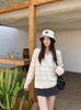 2026 Spring Plus Size Gentle Korean Stripe Knit Long Sleeve Slimming Top for Women
