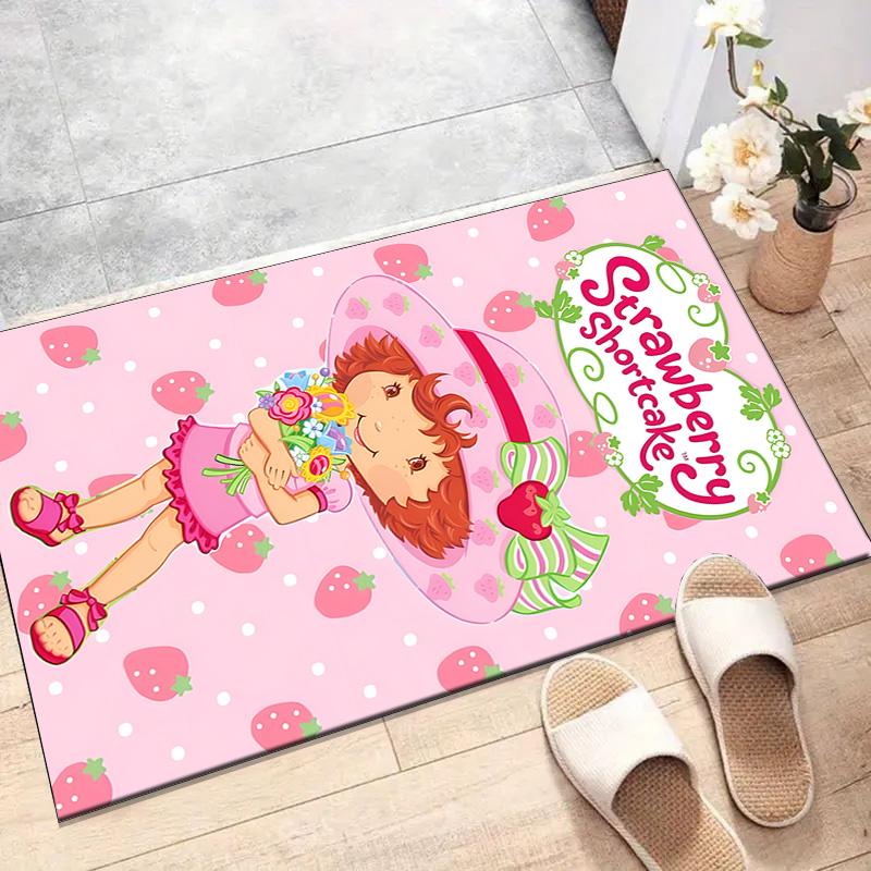 1pc Princess Strawberry (2) Design Printed Area Rug Carpet for Bedroom Living Room Home Decor Rugs Mat Non Slip Mat Rug for Bedside