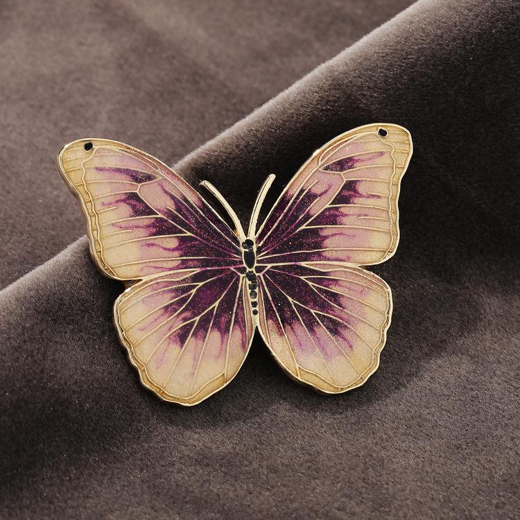 Butterfly Painting Oil Coat Brooch New High-End Women'S Design Sense Niche Luxury Unique Pin Suit Brooch