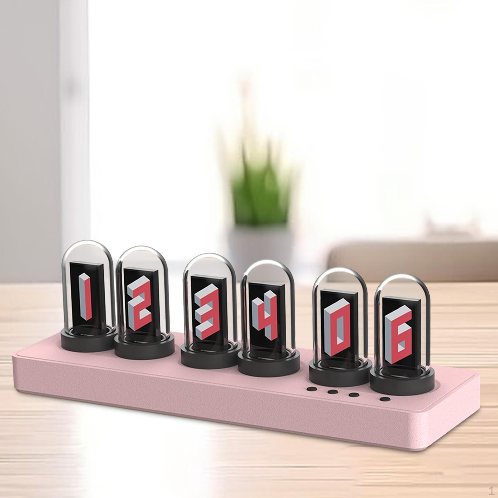 

IPS Nixie Tube Clock Creative Electronic с Wi-Fi Sync, питанием от USB, настольным орнаментом Glow