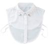 Eleganter Perlen-Falscher Kragen Bequemes Chiffon-Gewebe Abnehmbarer Kragen für Damen Mode Formeller Anlass und Tägliches Tragen