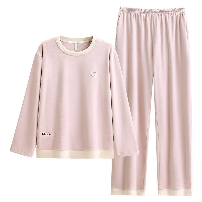 Island Fleece Pajamas Women'S Winter Thickened Fleece Warm Spring And Autumn Thin Fleece Autumn And Winter Coral Fleece Pullover Loungewear