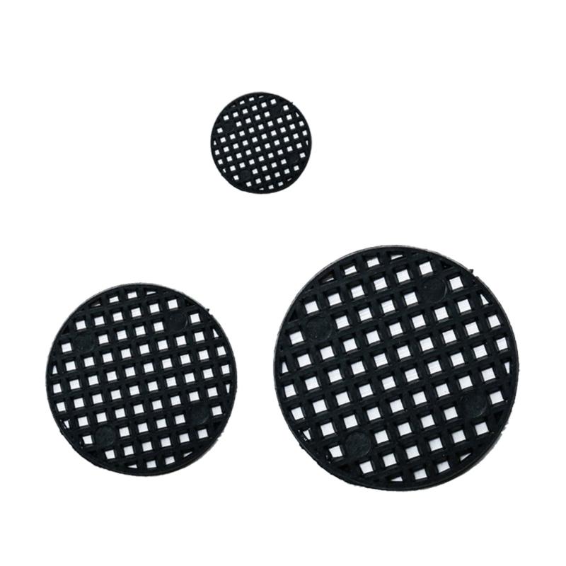 100Pcs Plant Pots Hole Mesh Pads Garden Flower Pots Mesh Mat Bonsais Bottom Grids Pads Round Drainage Mesh for Plant Pots