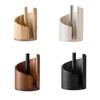 Large Capacity Wooden Paper Towel Holder Countertop Design Freestanding Base Freestanding Paper Roll Holder Ornament Storage