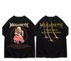 Megadeths Shirts Band Shirts for Men Vintage Heavy Metal Vintage Cotton T Shirt Round Collar Short Sleeve Gift Cloth Streetwear