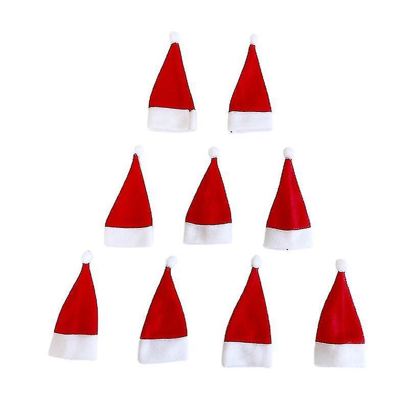 12 Pcs Christmas Santa Hats Silverware Tableware Holders Holiday Santa Cutlery Holder Xmas Fork Spoon Storage Bag Dinner Table Decorations