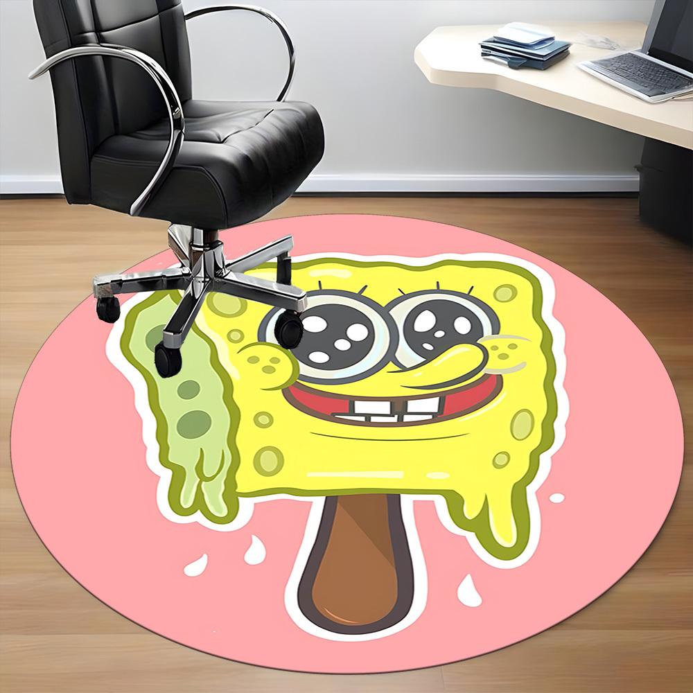 1pc SpongeBob SquarePants Office Round Area Rug, Under Office Chairs Bedroom Living Room Home Decor A1016307