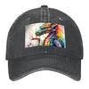New Watercolor Dragon with His Morning Coffee Baseball Cap Birthday Custom Caps Sun Hat For Children Vintage Unisexs Tennis Womens