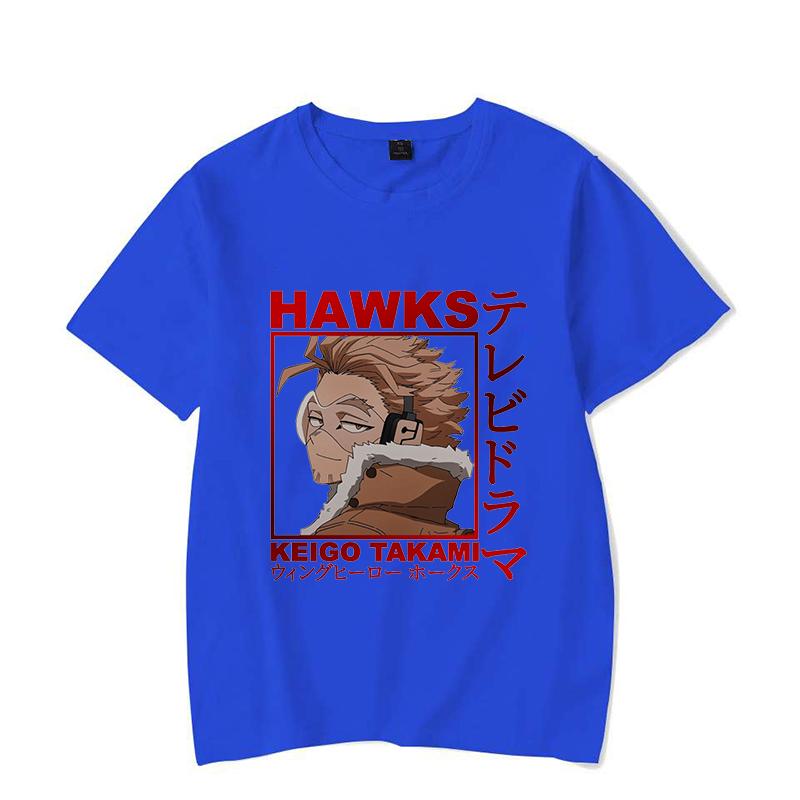 Hot Hawks Print T-shirt Summer Anime T Shirt Women Men Fashion Y2k Short Sleeve Loose Shirts