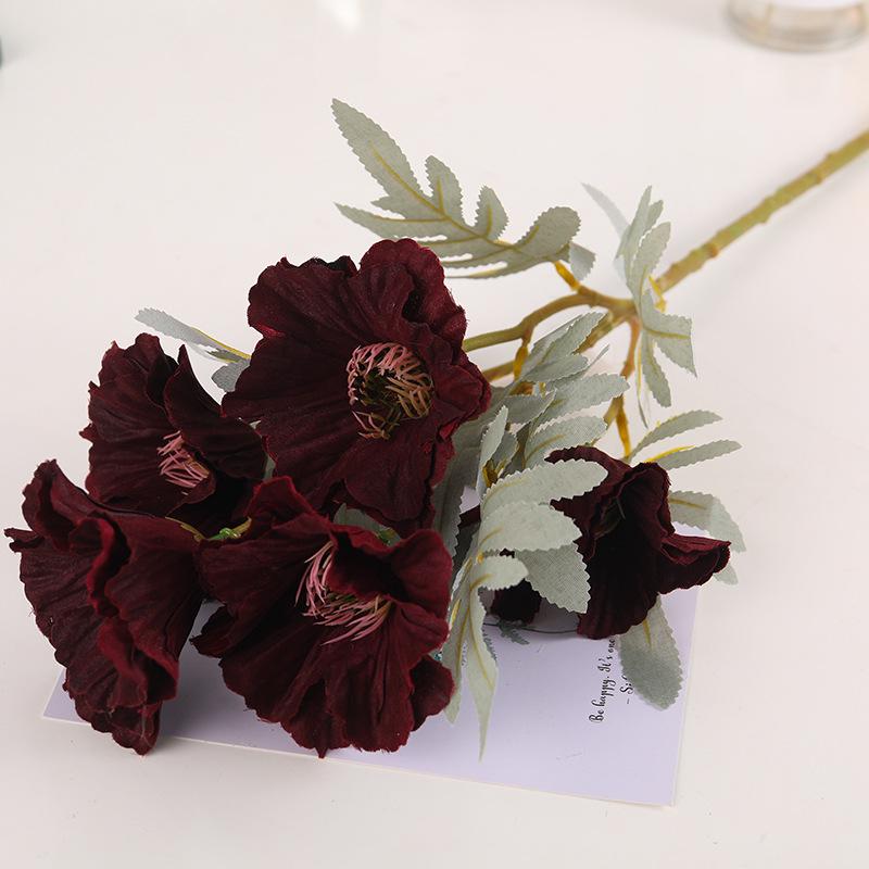 High-Realism Poppy Bouquet for Wedding & Home Decor