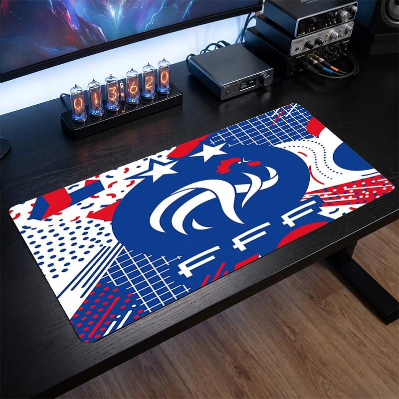 Tappetino Mouse Scudo Calcio Francia, Tappetino da Scrivania Esteso in Gomma Antiscivolo per Gaming Ufficio Laptop Regalo per Fan