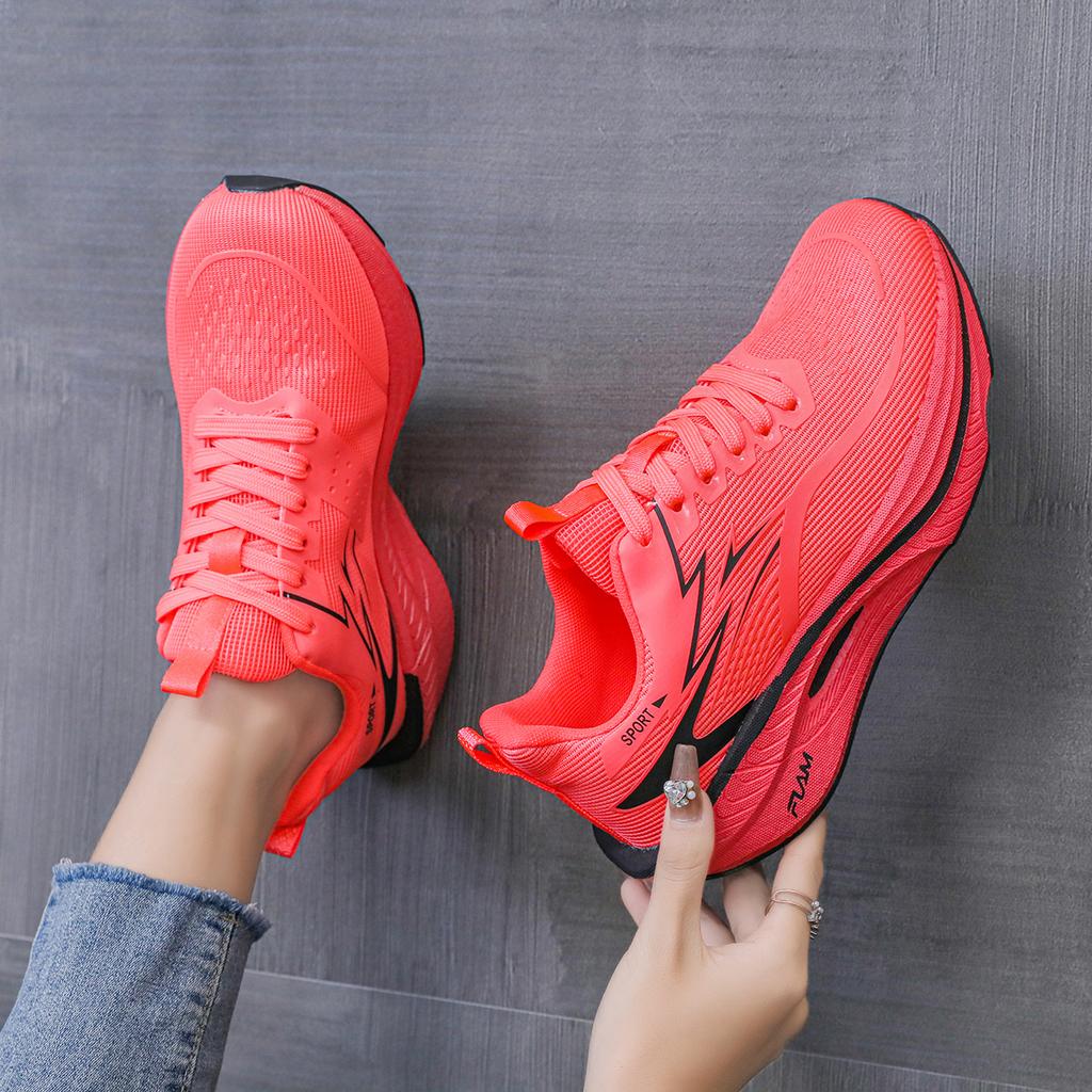 Running Shoes Men Shoes Thick-soled Lightweight Sports Shoes Women Lace-up Mesh Breathable Wear-resistant Casual Shoes Men