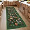 Hallway Runner Rug Washable Floral Corridor Long Carpet Soft Low Pile Christmas Decor Carpets Bedroom Floor Mat Non-slip Mats