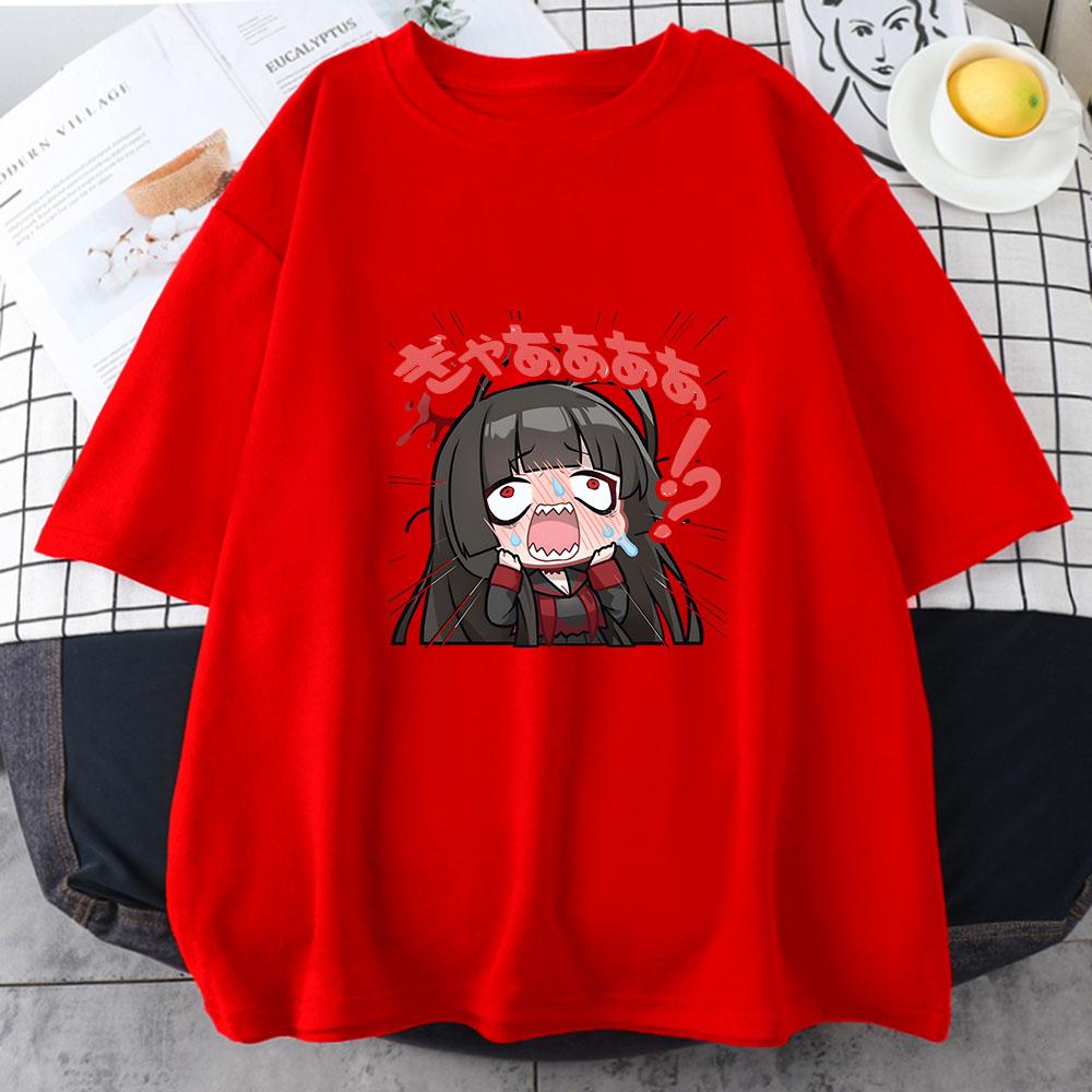 Blue Archive Tsurugi Shirts 100 Cotton Tshirt Print Anime Tshirt Summe Oneck Short Sleeve T Shirt Originality Unisex Clothes