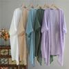 Shirt Women's Cotton Shirt Top Solid Colors Loose Casual Versatile Sunscreen Jacket Shirt