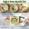 Chinese Handmade Matcha Tea Set with Ceramic Bowl Whisk Holder & Bamboo Stirrer Teaspoon Tea Ceremony Set Matcha Teaset Gift Set