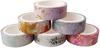 Yubbaex Floral Masking Tape with Gold 15mm Wide x 6 Perfect for Gift DIY and Notebook Decorations Foil, Rolls, Thin, Wrapping, Crafts, (Golden Flower)