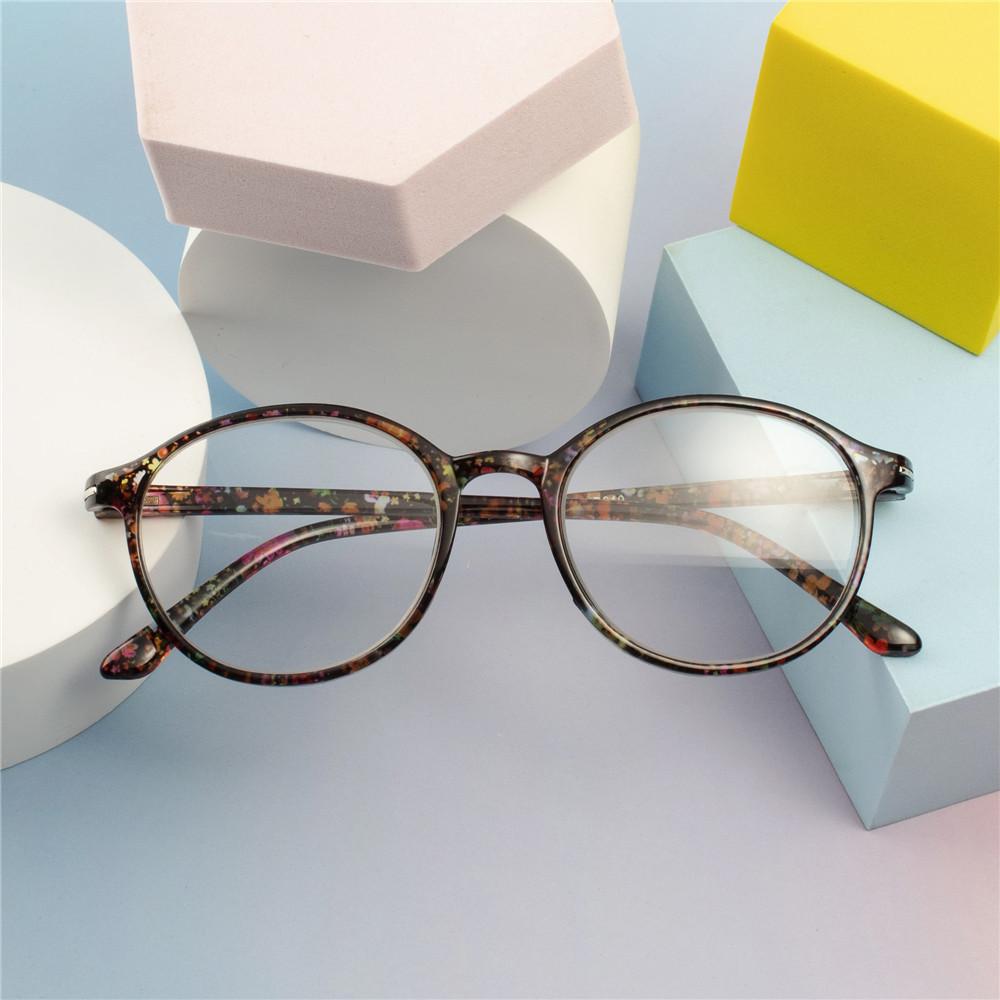 2PCS Retro Round Plastic Reading Glasses Vintage Women Reading Eyewear Presbyopia Hyperopia Eyeglasses