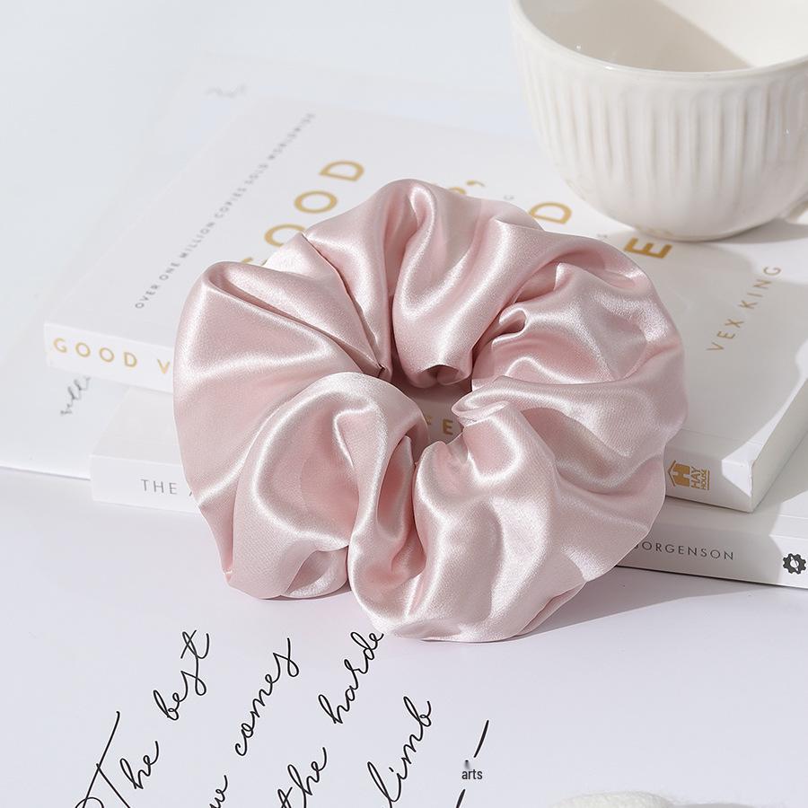 7cm Extra Large Silk Hair Tie - 22 Momme, Large Intestine Ring, 55cm Fabric, Custom Label Available