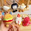 Sausage Hamburg Key Chain Drawing Feet Plush Doll Toy Mini Plush Food Pendant  Decoration