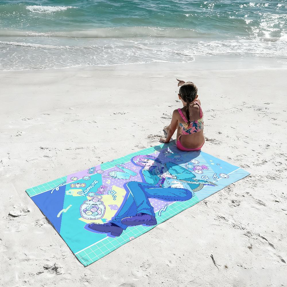Anime Cartoon Sänger K-Kamishiro R-Rui niedlich Schnelltrocknende Strandtücher Sind Geeignet Für Schwimmbäder Camping Yoga Und Das Fitnessstudio