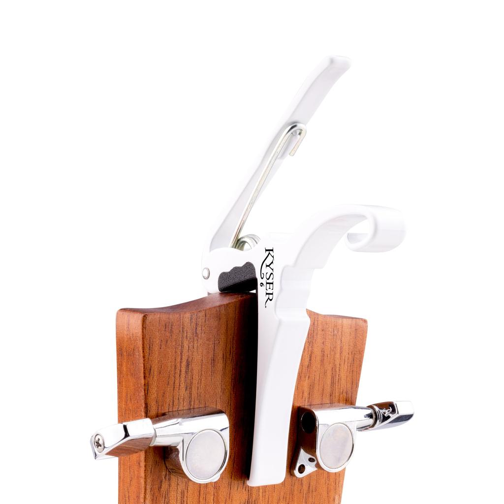 Kyser KG6W Guitar Lightweight for Acoustic White Capo, Aluminum, 6-String Guitars,