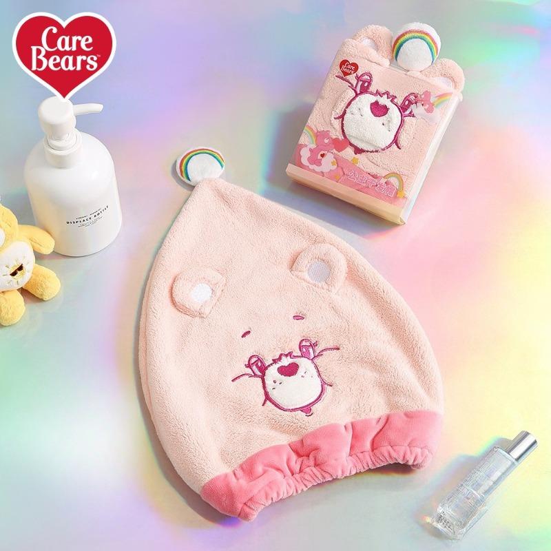 Urocza czapka księżniczki Miś do mycia twarzy i włosów, damska chłonna czapka kąpielowa z aksamitu koralowego, czapka na suche włosy zapobiegająca wypadaniu włosów