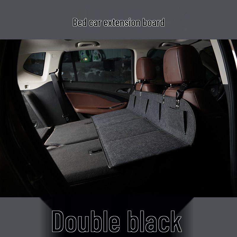Foldable Rear Car Travel Bed & Headrest Extension for Camping