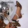 New High-heeled Women's Shoes with Pointed Toe Loops and One-shoulder Strap Sandals Devotion