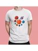 T-Shirt mit Sonnensystem-Aufdruck