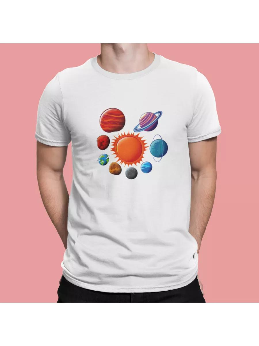 Solar system print T-shirt XL