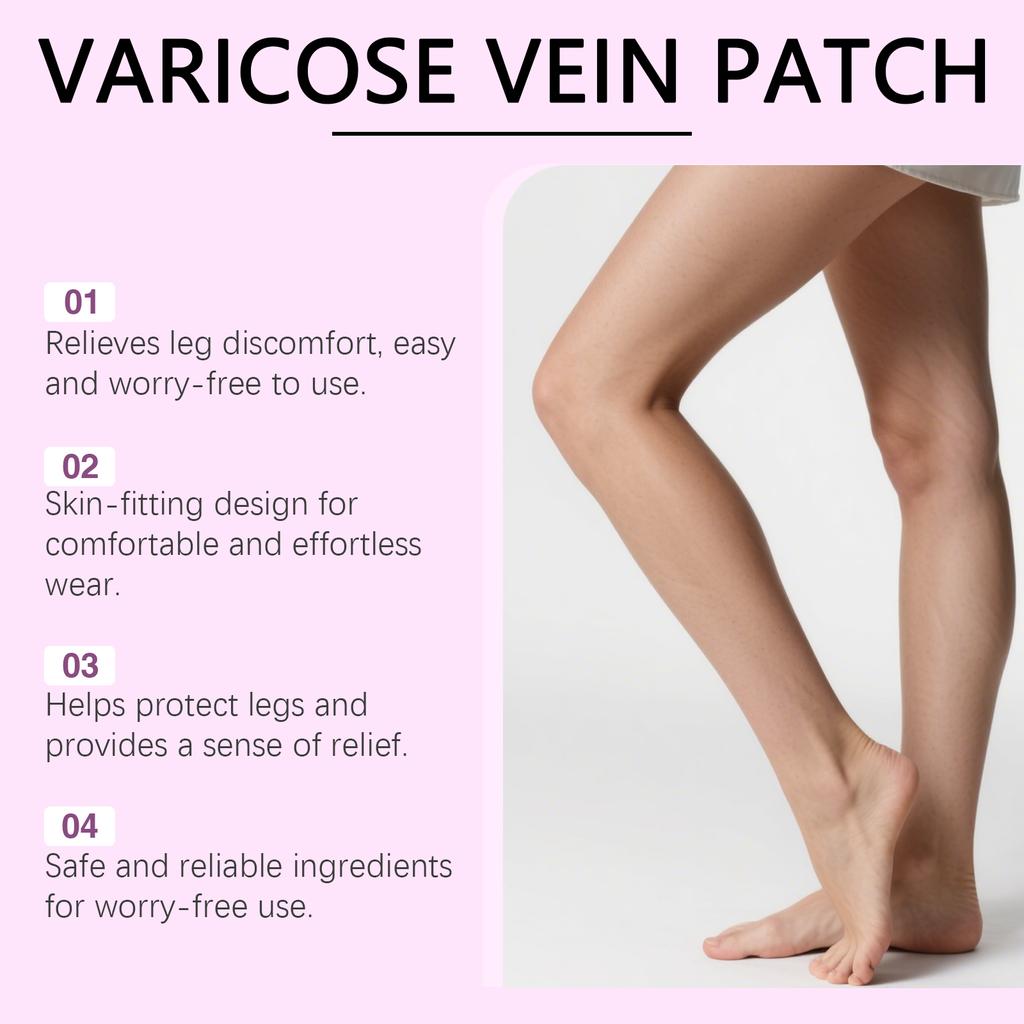 Mugwort And Mint Oil Leg Swelling Relief Patch, Varicose Vein Patch, Eliminates Edema And Reduces Leg Discomfort.