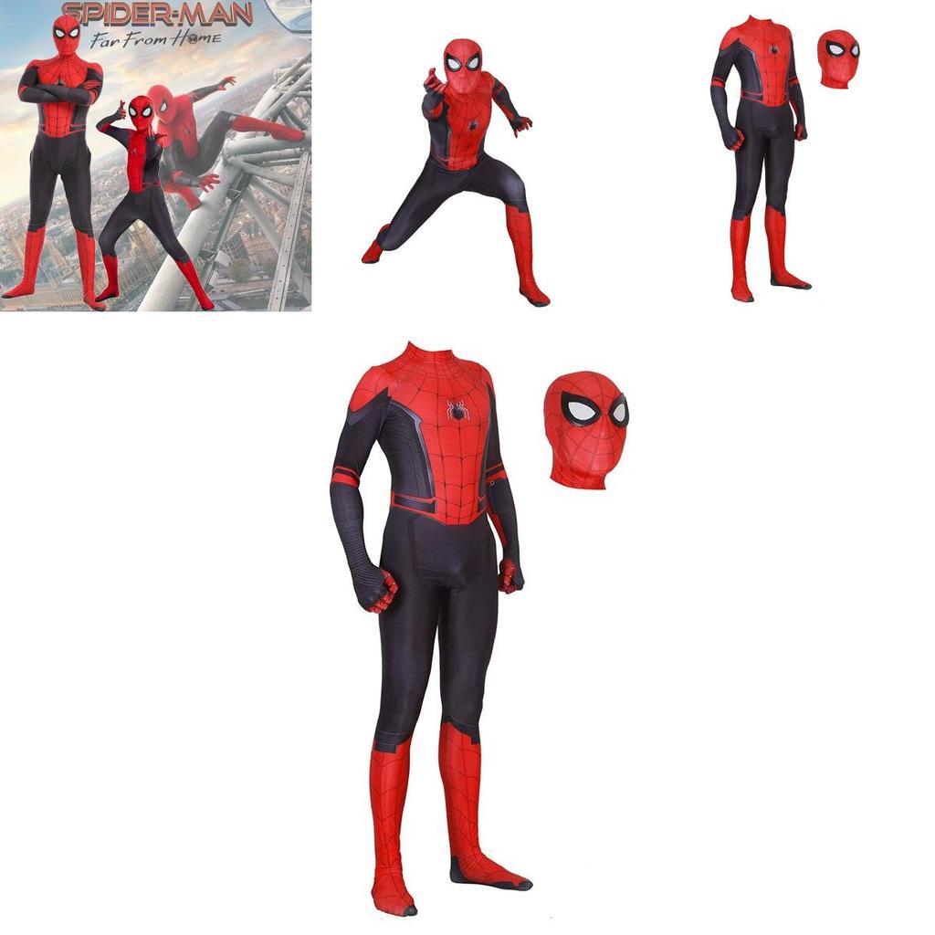 Quality Peter Parker Spider Man Far From Home Cos Costume For Adults And Kids**
