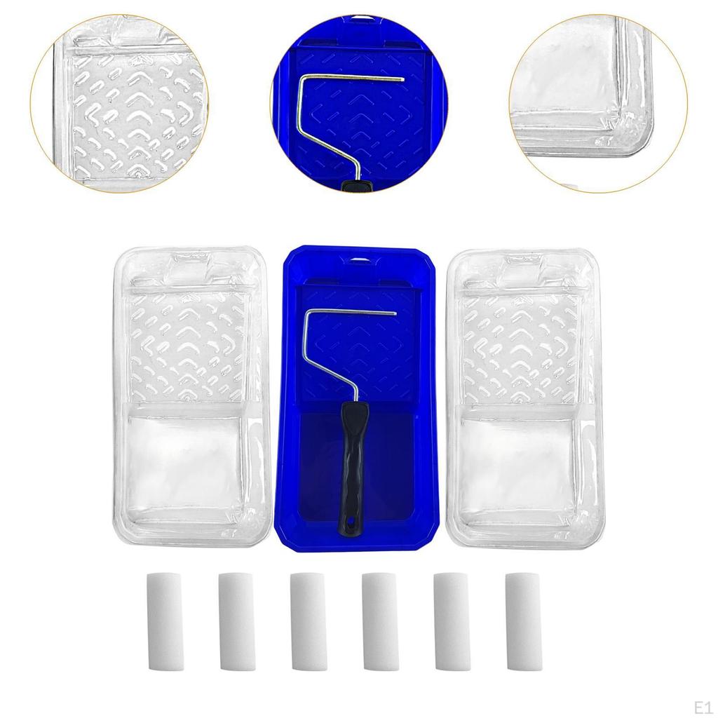 Farbroller-Set Multifunktion mit Ablage Innenbürste Professionell Leicht Tragbar Hand