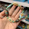 Tibetan Style Enamel Beaded Bracelet, Multicolor Vintage Gold-Plated Ethnic Jewelry,Handmade Enamel Charm Bracelet