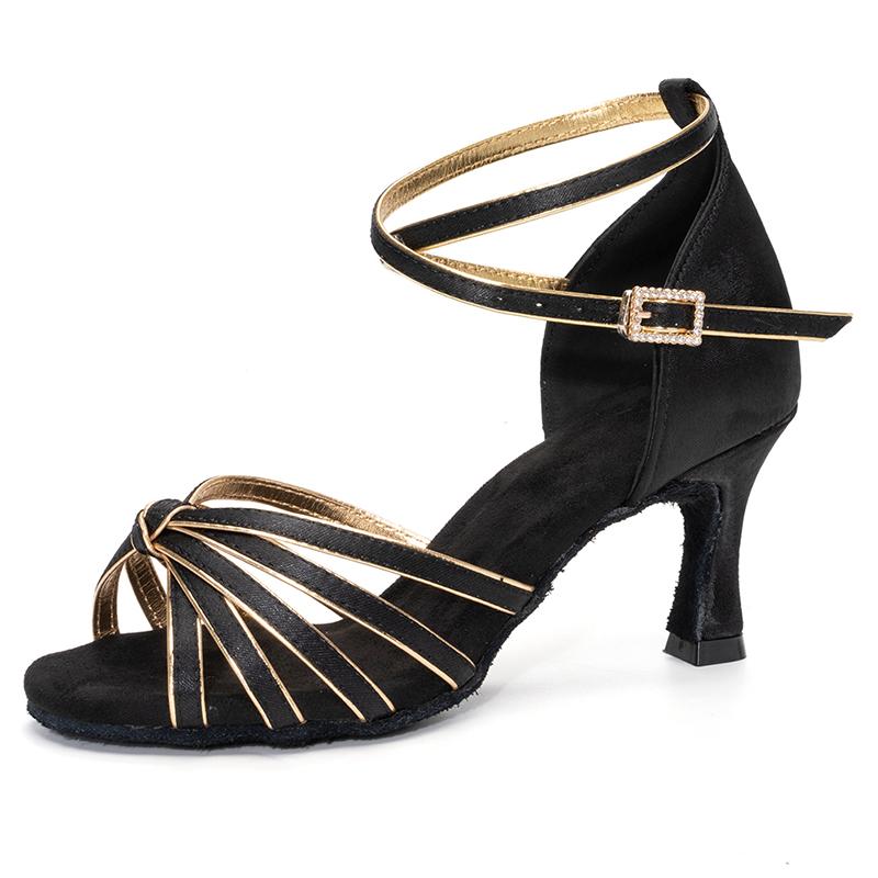 Frauen Tango Ballsaal Latin Walzer Tanz Mädchen Party Schuhe mit hohen Absätzen 7CM