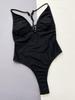 Damen Bademode Einfarbig Einteiliger Badeanzug Sexy Hohl Bikini Bademode Badeanzüge
