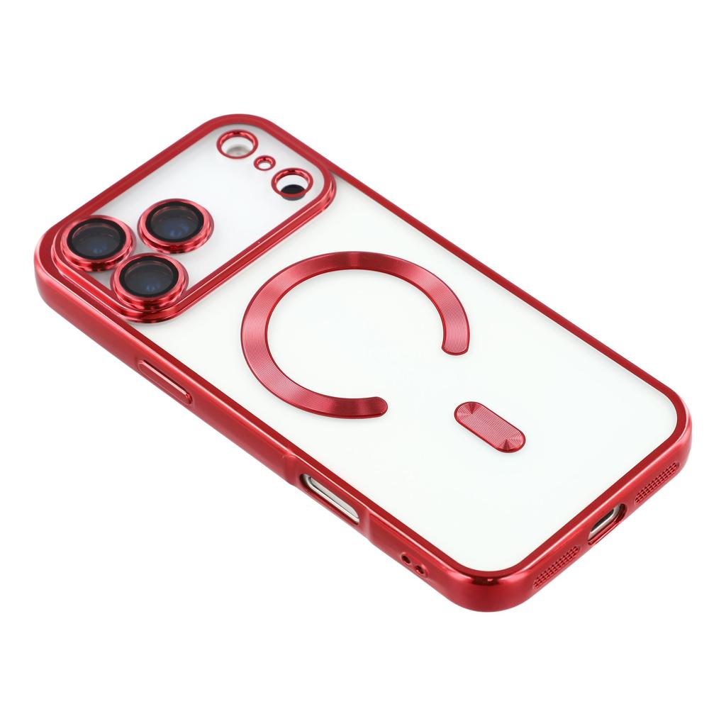 For iPhone 17 Pro Case Compatible with MagSafe Electroplated TPU Phone Cover with Lens Film