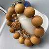 Barbie Sandalwood Bracelet 2.0: Single Strand Prayer Beads for Men and Women - Wooden Handicraft