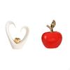 Heart Sculpture Desktop Ornament Collectible Minimalist Decorative Figurine Modern Statue for Shelf