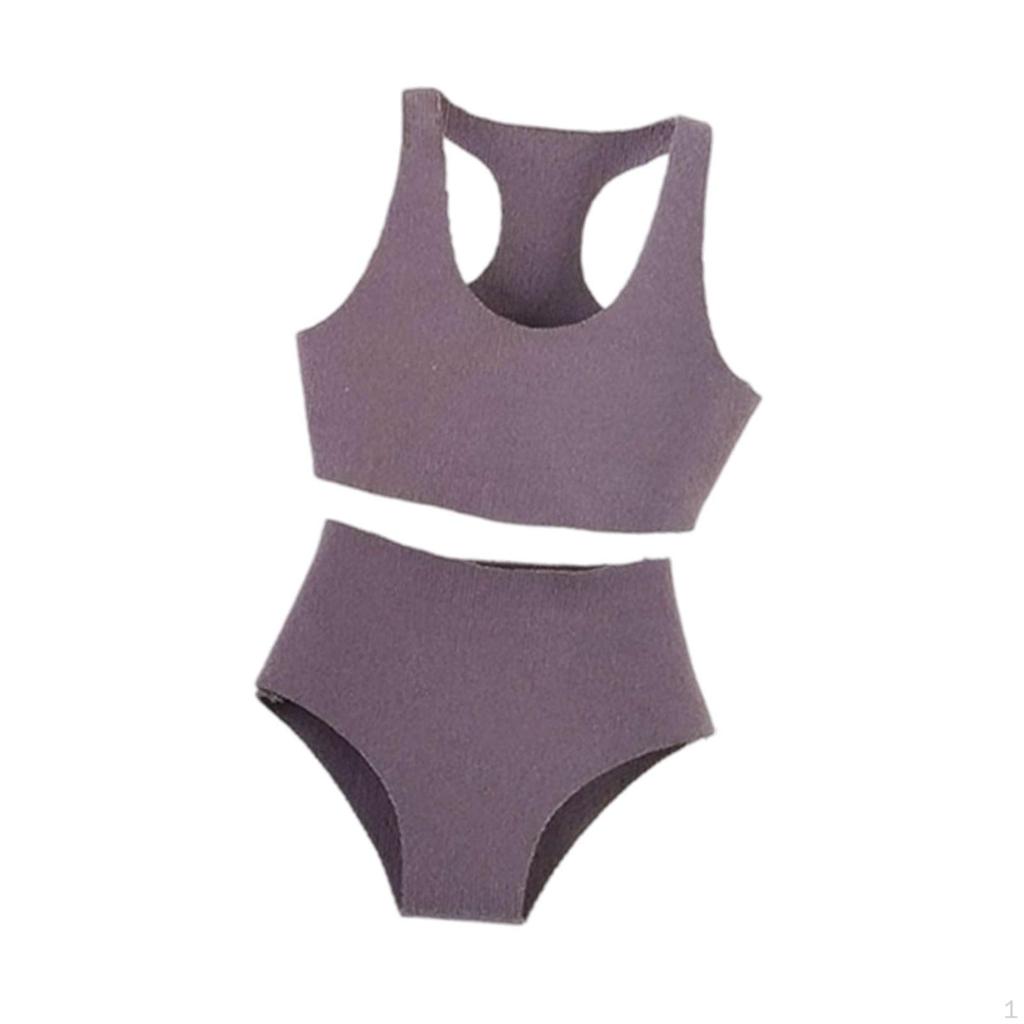 1/12 Miniature Clothing Ensemble with Sports Top and Shorts for Female Dolls