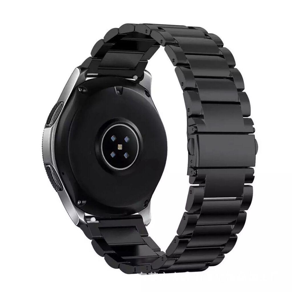 Совместимый с Huawei Watch 5, Watch 4 Pro, GT 6, GT 5 Pro Мужской ремешок из нержавеющей стали 22mm чёрный