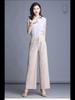 Women's High-Waist Pleated Wide-Leg 9-Point Casual Trousers