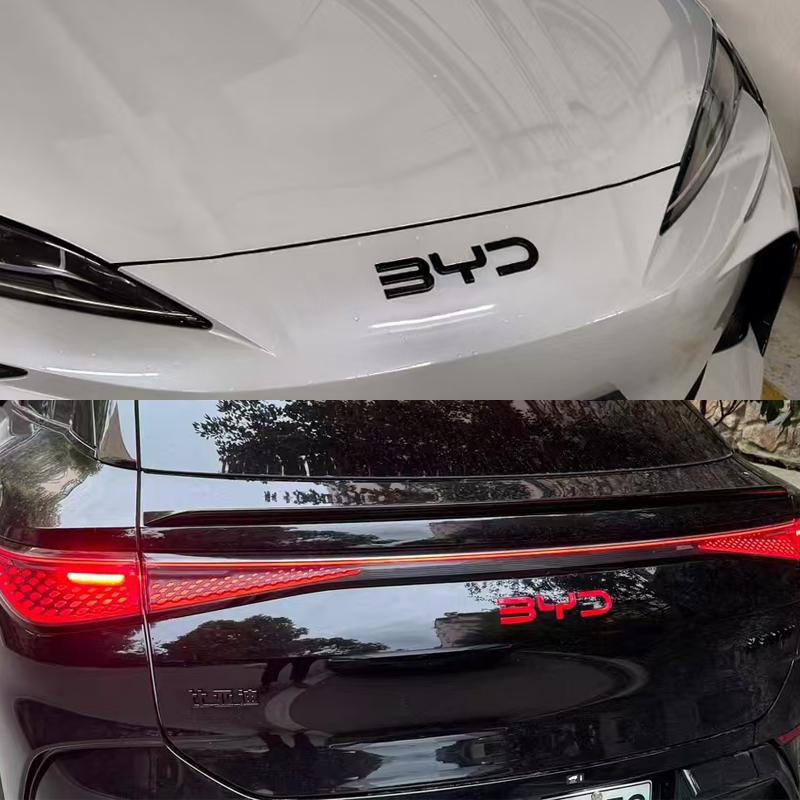 Für BYD Sealion 07 EV Vorne Hinten Geschwärztes Emblem Schwarzer Krieger Stil Geräuchertes BYD Logo Modifikationszubehör