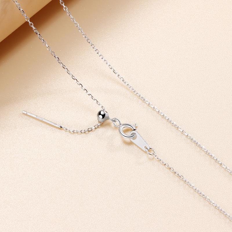 Adjustable S925 Sterling Silver Needle Chain Necklace for Beading S925 Silver