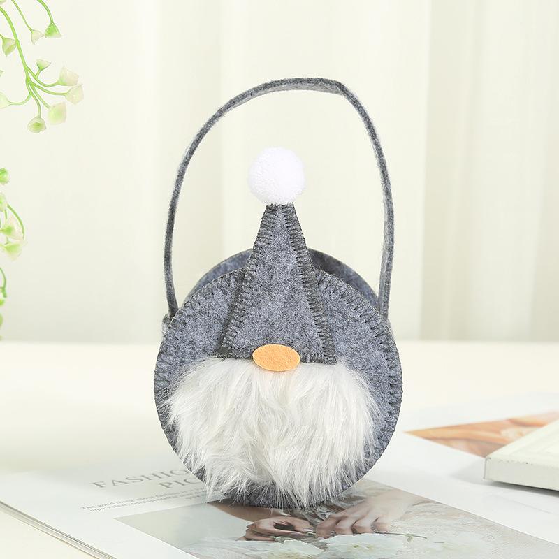 

Поставка Нетканая Круглая Сумка-Тоут Санта Креативная Рождественская Елка Конфетная Декоративная Сумка