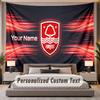 Custom Name Text Tapestry Nottingham Forest Personalized Polyester Wall Tapestry For Bedroom And Room