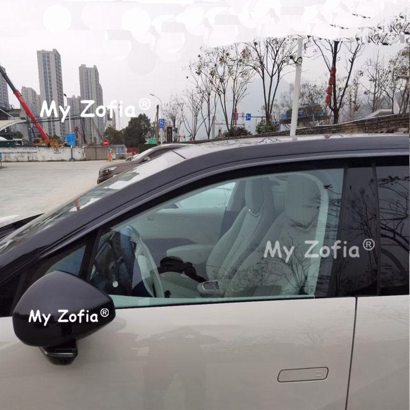 For Zeekr X 2026 2027 Window Rain Guards Car Side Door Anti-Rain Deflectors Matte Black Smoke Weatherproof Shield Accessories